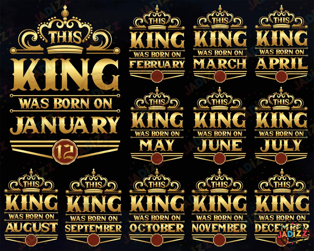Personalized This King Was Born in SVG PNG, King Birthday, Birthday Boy ...