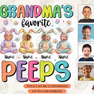 Peeps favoritos da vovó personalizados png Clipart, foto personalizada, dia de Páscoa png, feliz dia de Páscoa, vovó de Páscoa png, download de sublimação