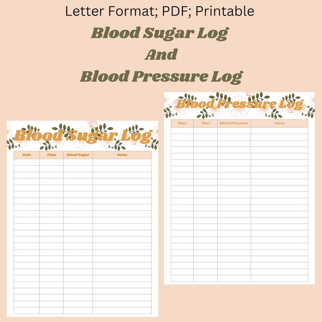 Blood Sugar Log Blood Pressure - Il 1080xN.4677300416 Rb7j 
