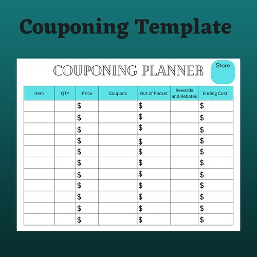 Couponing Planner Printable Set - Etsy