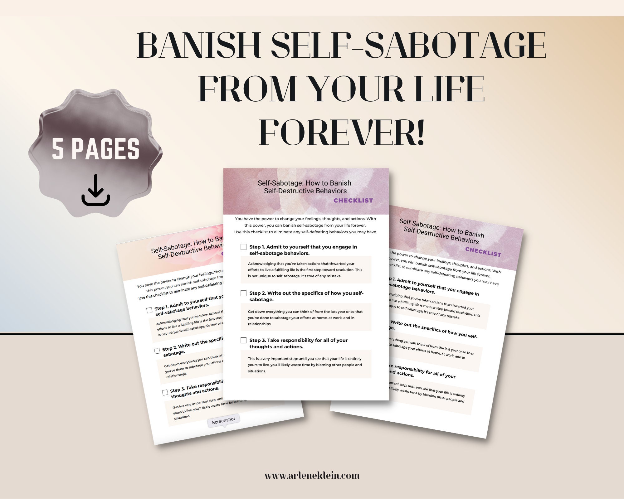 Checklist, Self-sabotage: How to Banish Self-destructive Behaviors ...