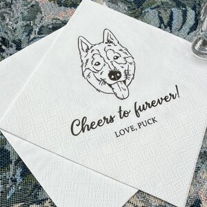 Custom dog Wedding Napkins,Personalized Cocktail Pet Napkin for Weddings and Special Events,Party Napkin,Animal Lover Party Favor,Pet Napkin