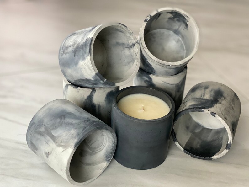 Empty Cement Candle Vessels Empty Jars Empty Candle Vessels Etsy