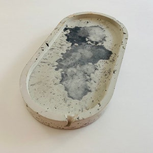 Oval Concrete Tray, Trinket Dish, Soap Dish, Jewelry Holder