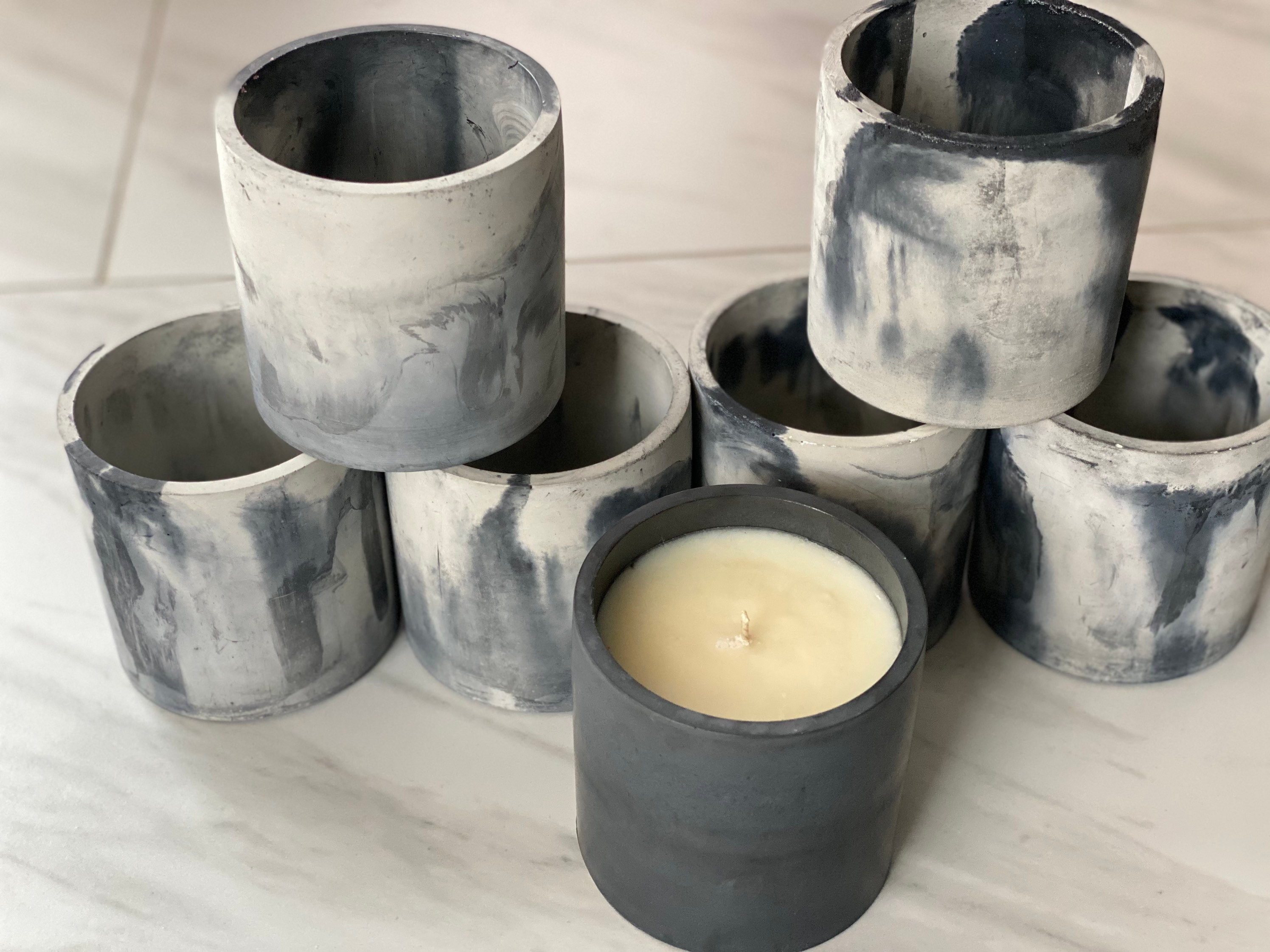 Empty Cement Candle Vessels Empty Jars Empty Candle Vessels Etsy