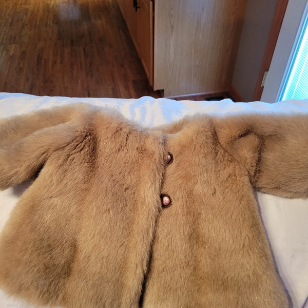 Adorable Home Made Baby Doll Faux Fur Coat