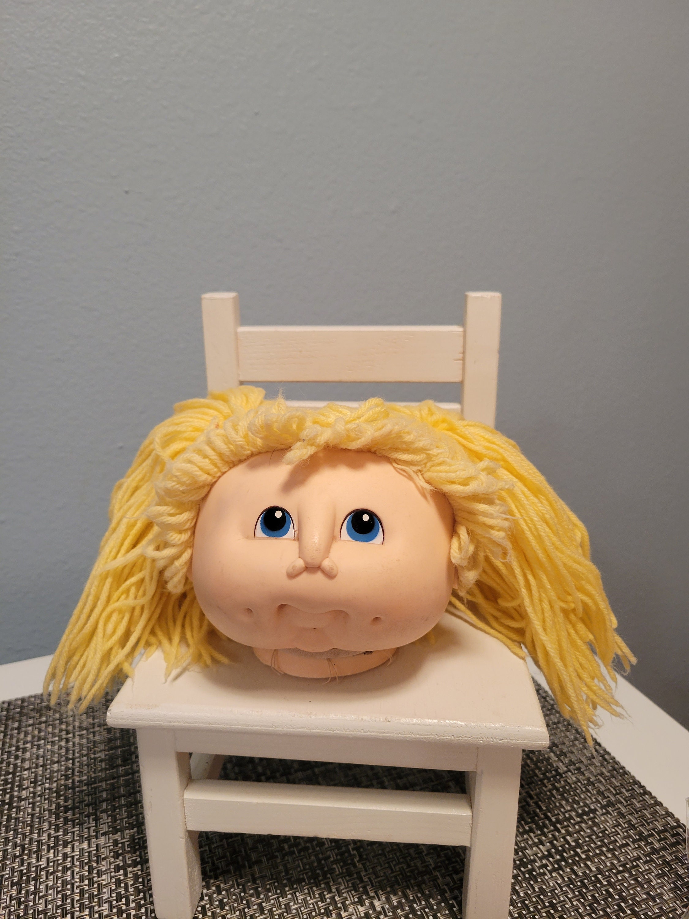 Cabbage Patch Yellow Hair Doll Head Etsy