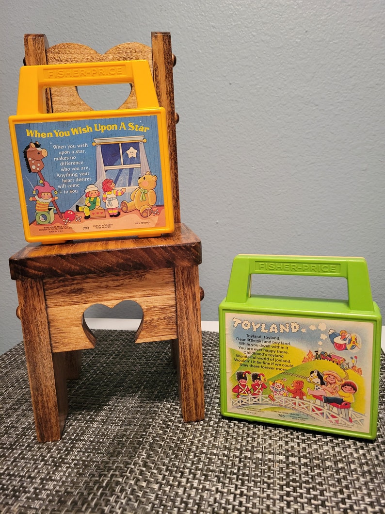 2 Vintage Fisher Price Wind up Music Boxes Etsy