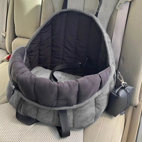 Siège d'auto pour chien + lit de voyage pour chien + fourre-tout pour animal de compagnie - Porte-monnaie pour chien, meubles pour animal de compagnie, lits faits main pour animal de compagnie, rehausseur de siège pour chien, sac à main pour animal de compagnie, Autositz Hund