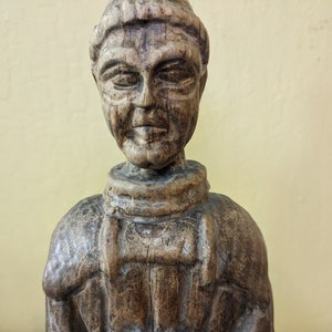 Vintage Hand-Carved Wood Monk, Bottle Safe, Bottle Hider, Made in Germany