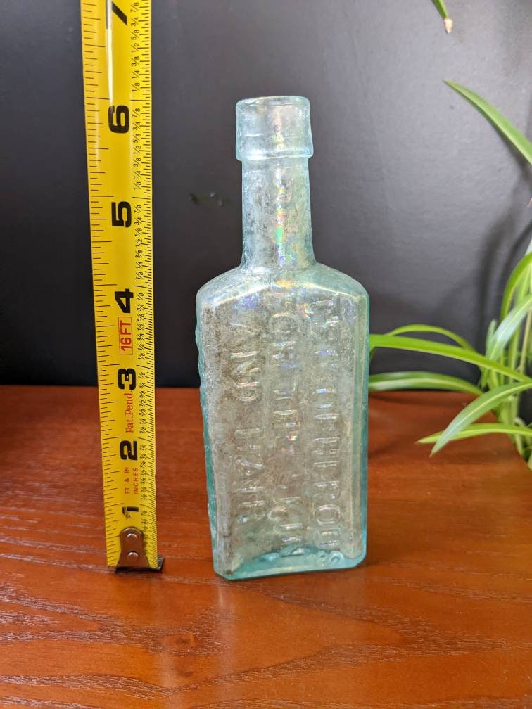 Antique Bottle Aqua Barry's Tricopherous for the Skin Etsy