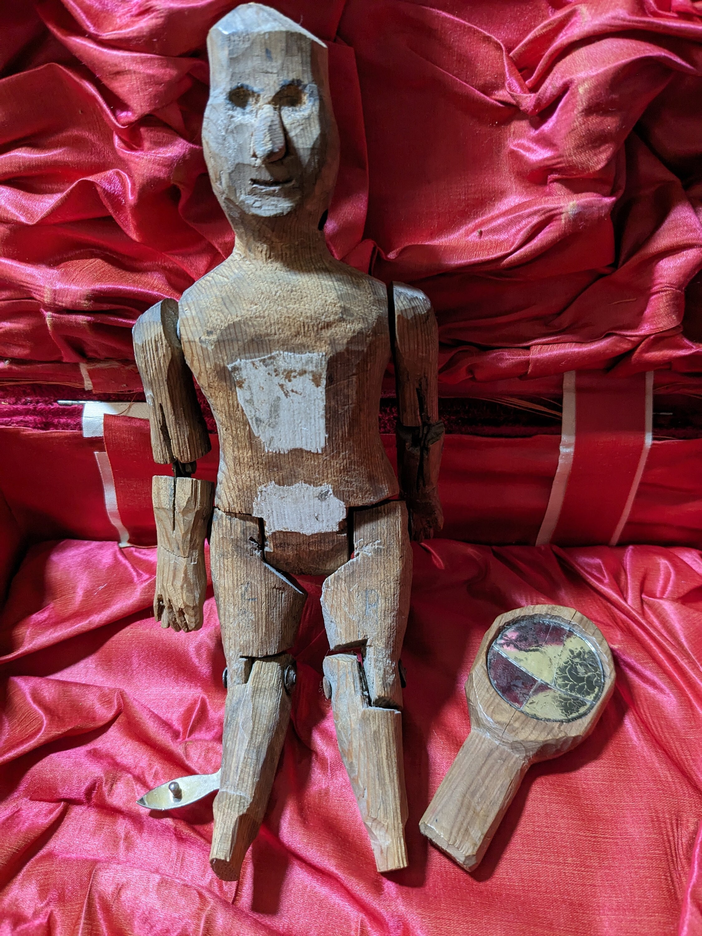 Antique Wooden Doll 19th Century Handcarved Articulated Etsy