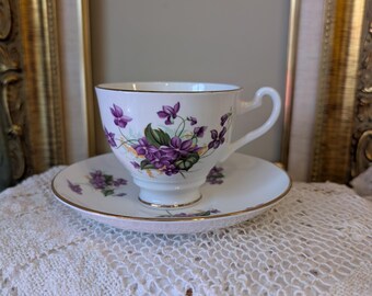 Vintage Japan Purple Violet Teacup and Saucer (#DCG1118) - Etsy
