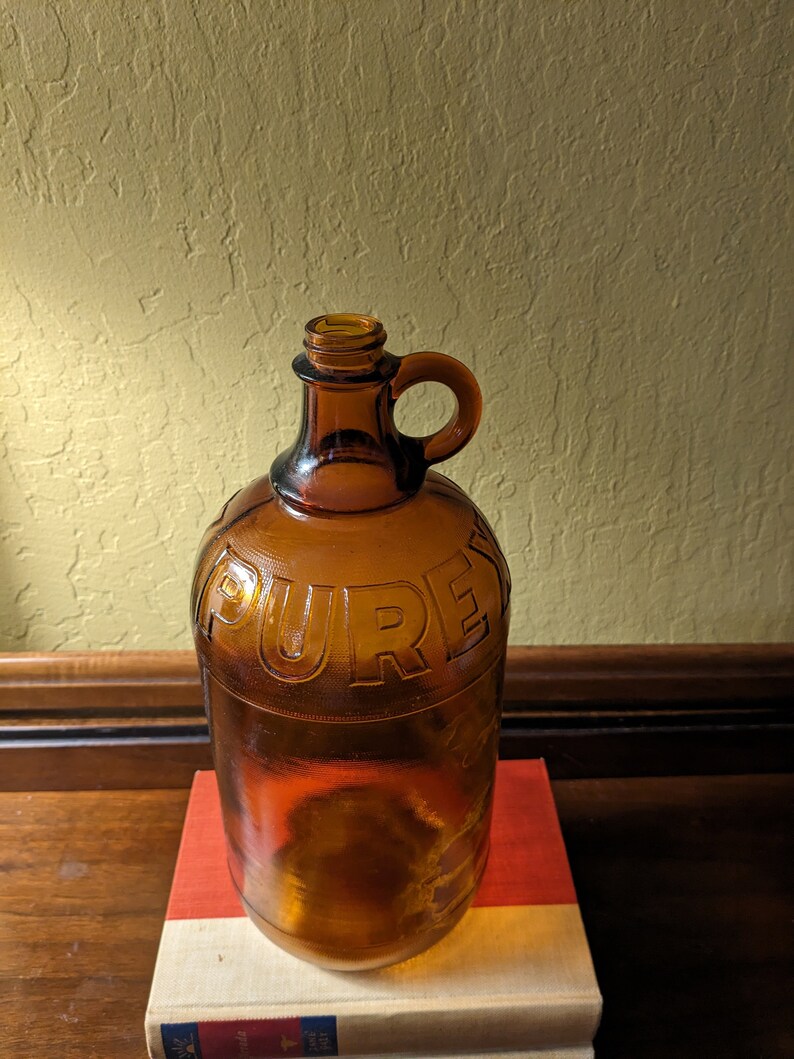 Vintage Purex Bleach Bottle, Large Midcentury Amber Glass Bottle Etsy