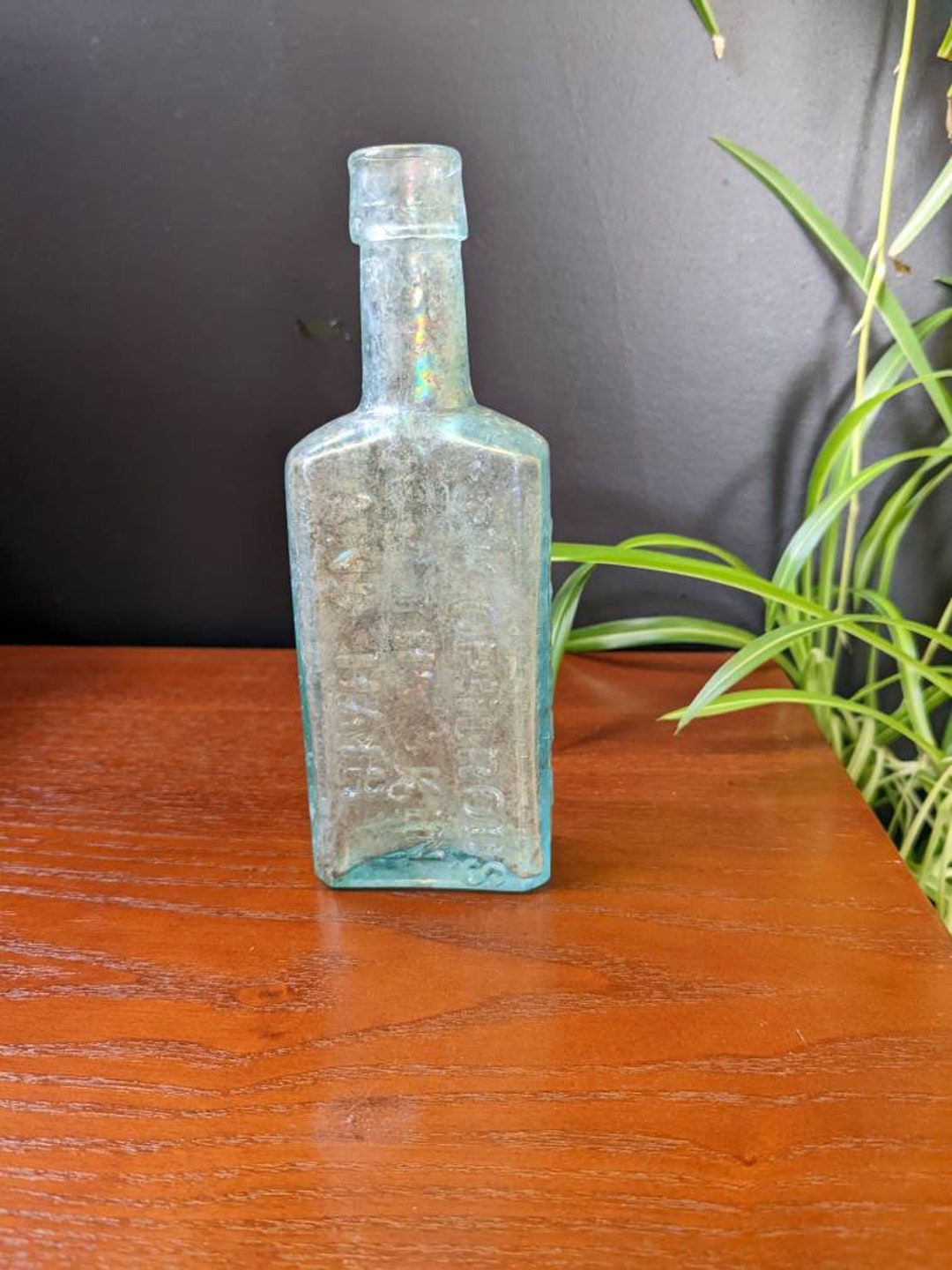 Antique Bottle Aqua Barry's Tricopherous for the Skin Etsy