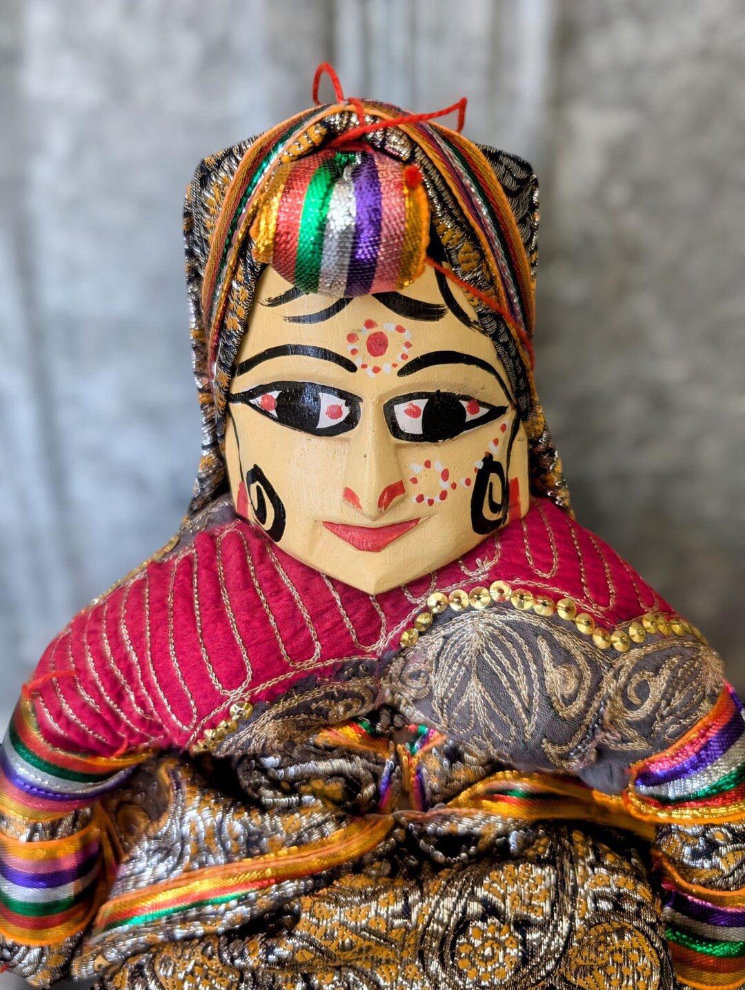 Indian String Puppet Indian Rajasthani String Puppet, Handmade Wood and Fabric Doll - Etsy