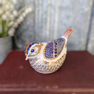 Royal Crown Derby Goldcrest Bird Figurine, English Bone China