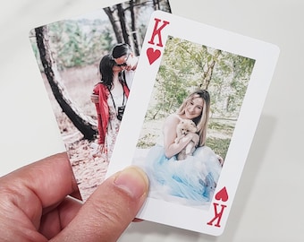 Naipes con foto personalizados / Regalos personalizados / Baraja de póker Naipes con foto personalizados / Naipes con imagen personalizada / Naipes