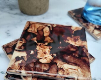 Coaster Set of 4 Coasters Upcycled Coasters Housewarming Gift for Friend Unique Gift for Loved One Unique Gift Home Decor Gift Idea For Home