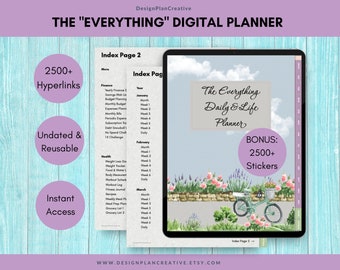 Undated Digital Planner Organizer for Busy Mom Daily Planner Weekly Planner Finance Planner Household Planner Goodnotes Habit Tracker