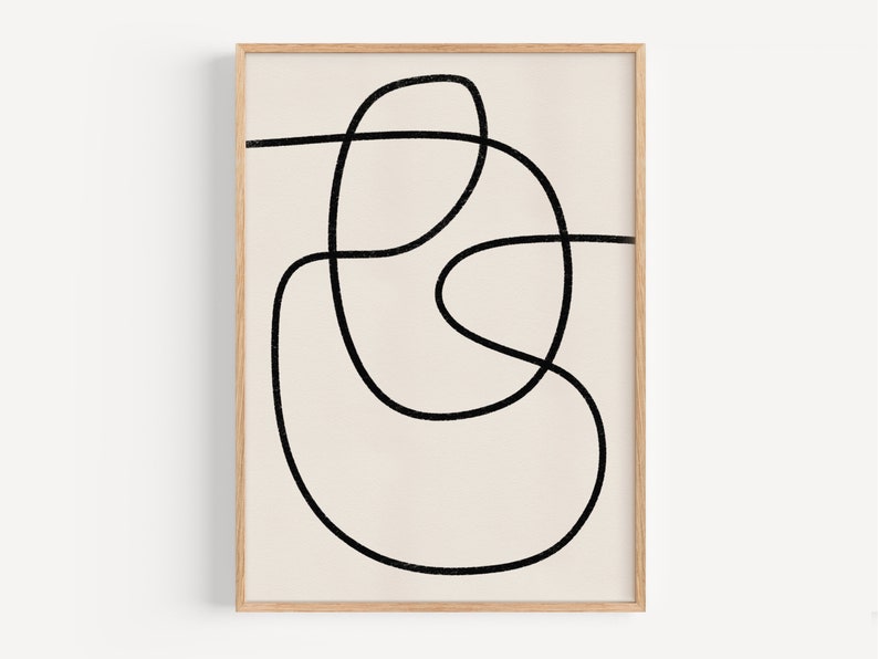 Charcoal Sketch Print Abstract Wall Art Printable Art Home Decor Prints