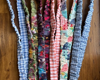 Scrunchie Breakaway Lanyard, Handmade Teacher ID Badge Holder