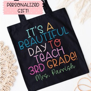 Sac fourre-tout personnalisable pour professeur, cadeau pour professeur, cartable personnalisable pour professeur, cadeau attentionné pour professeur, cadeau pour vous