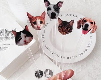 Wedding Pet Drink Stirrers, 50 pcs Double-Sided Dog & Cat Stir Stick, Personalized Acrylic Cocktail Stirrers, Wedding Swizzle Sticks