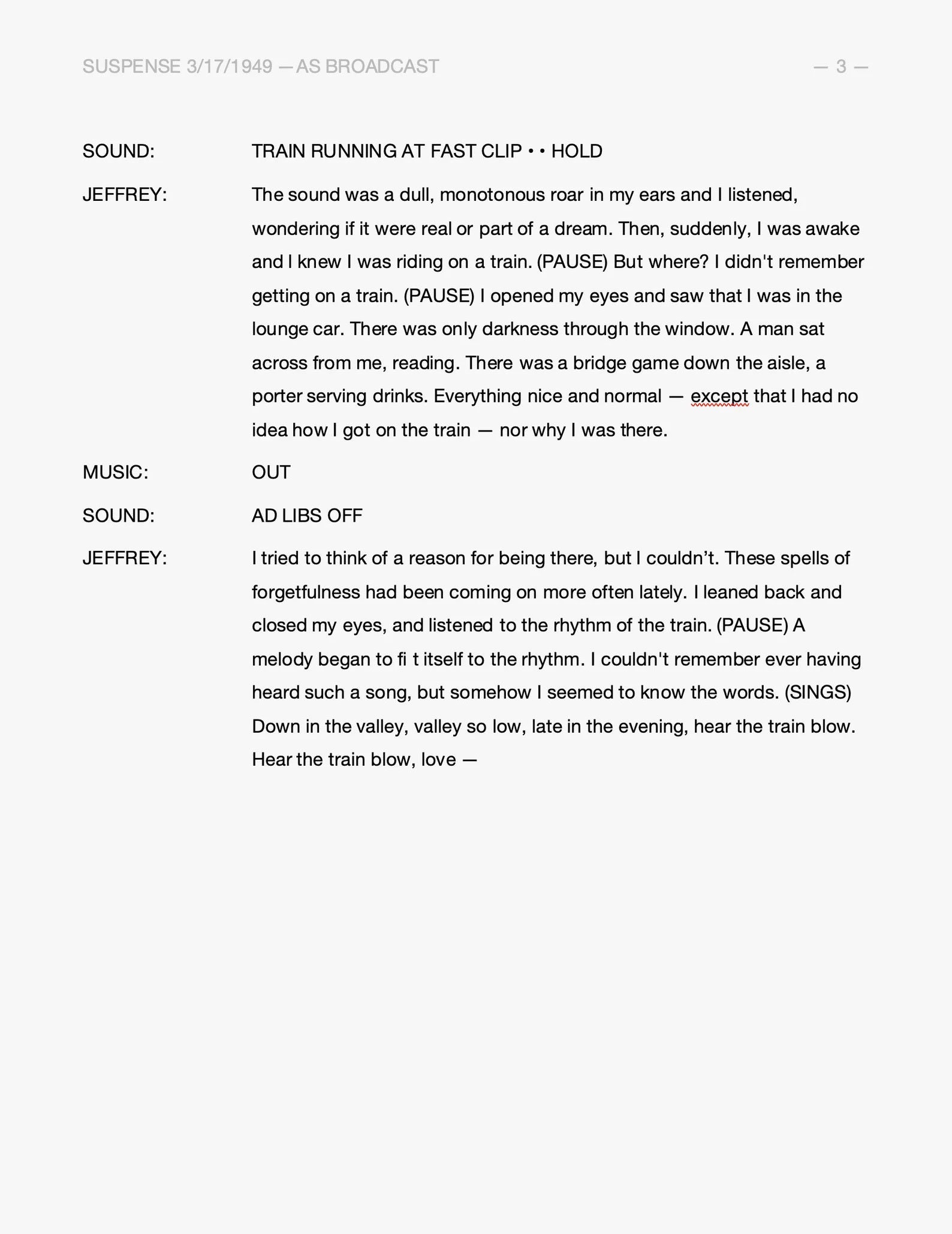 Suspense 'murder Through the Looking Glass' March 17, 1949 Radio Script ...