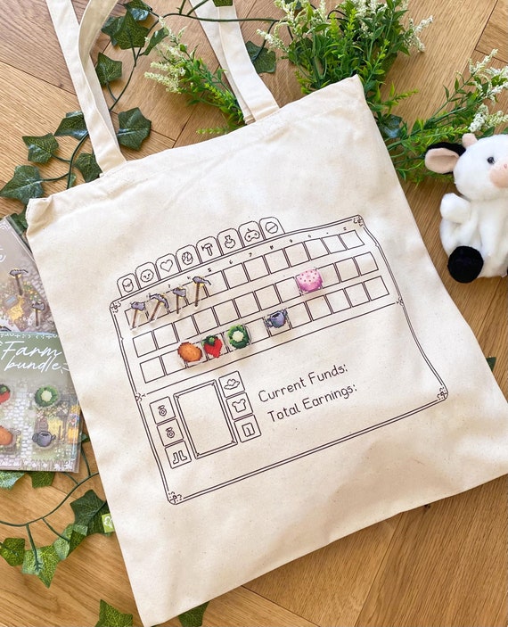 Tote bag V2 - inventory / Stardew Valley /  ( 340g/m2 )