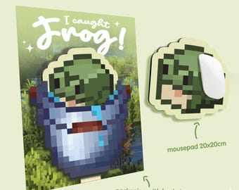 Cute Mousepad frog - inspired Minecraft