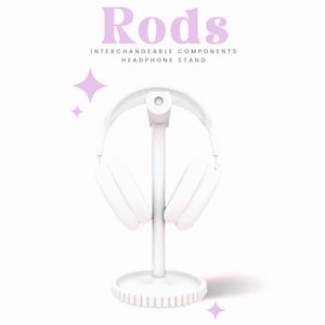 ROD for Headphone Stand - Cute, 3D print, Cozy, Set up, Gaming, Headset holder, minimalist aesthetic