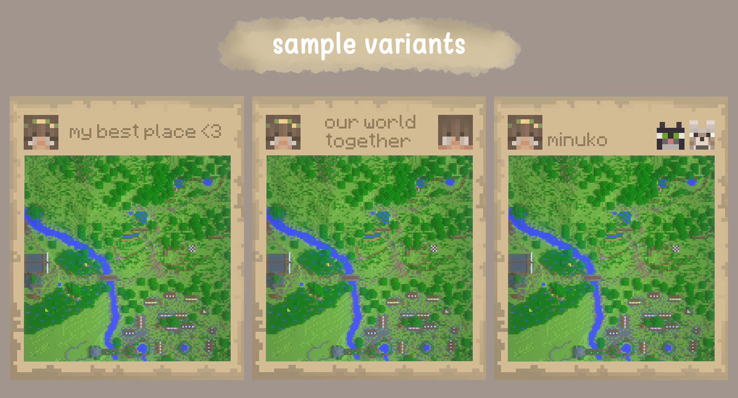Map Custom Poster | Own Text, Mc Skin, Map | - Inspired Minecraft - Etsy