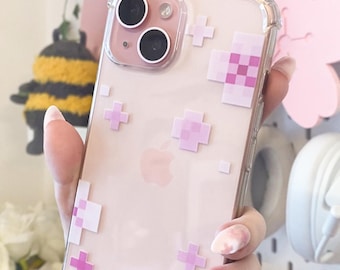 Cherry Blossom : transparent mobile case ( Inspired by the overworld of Minecraft )