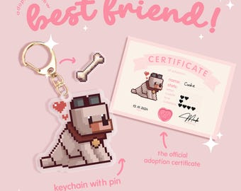 Pet bundle -  Charm and pin for totebag