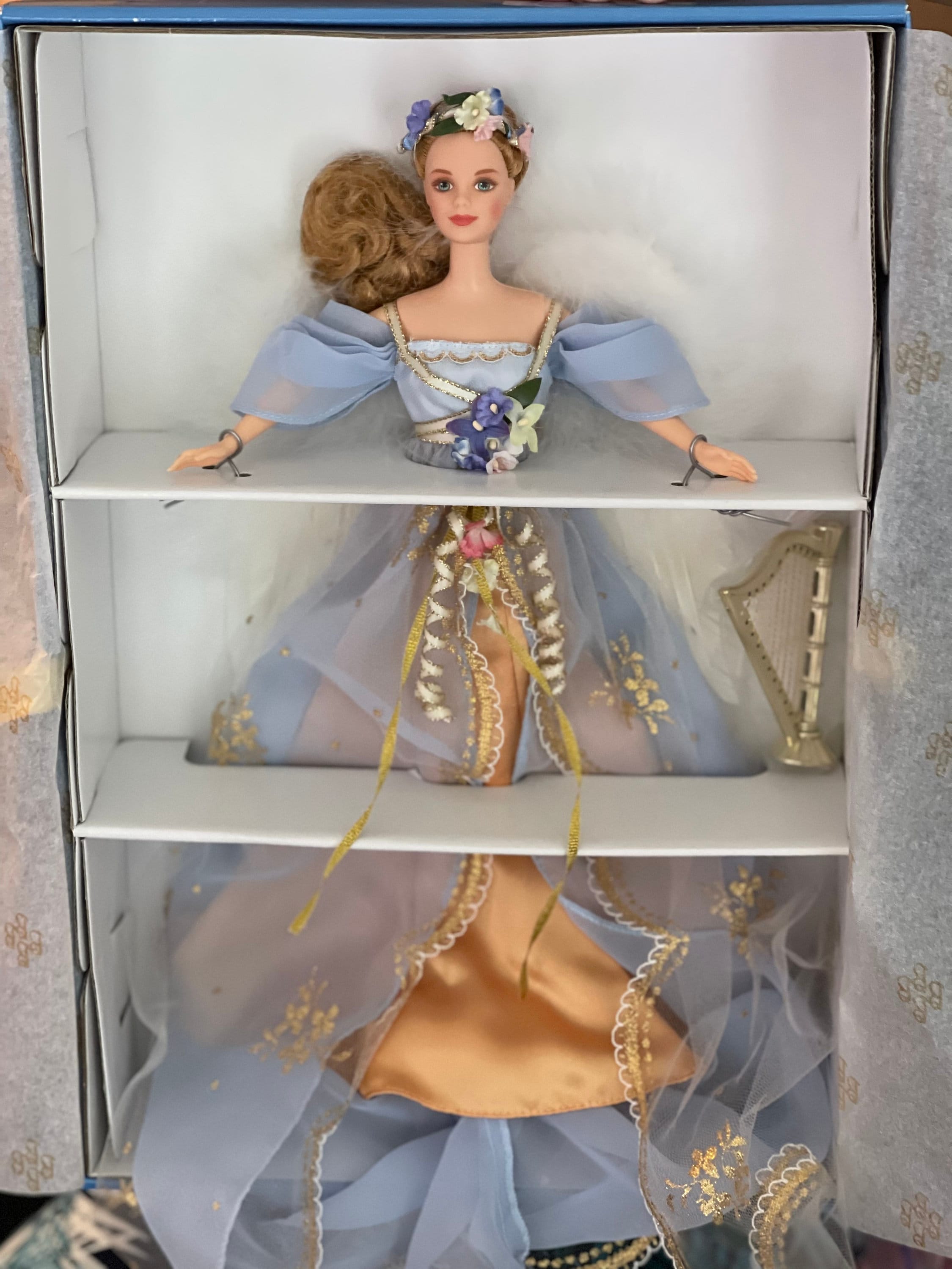Angels of music collection harpist angel barbie cheap