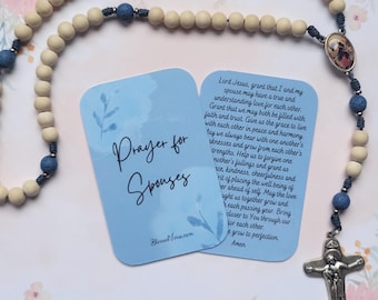 Spouse's prayer - Prayer for Spouses - Catholic Prayer Card - Catholic Gift - Catholic Prayer - Sacrament - Pocket Prayer Card
