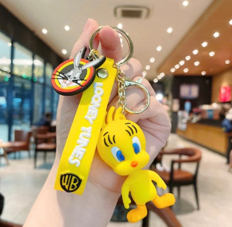 Looney Tunes 3D Keychains Bugs Bunny Keychain Tweety Etsy