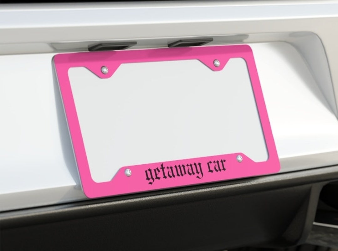 Getaway Car License Plate Frame Etsy