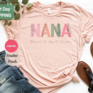 Custom Nana Shirt, Mom Shirt With Names, Personalized Nana T-shirt, Mother's Day Shirt, Nana With Children Names Tee, Custom Nana Shirt