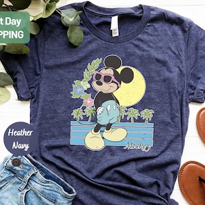 Mickey Retro Beach Shirt, Mickey and Friends T-shirt, Summer Beach Vacation, Disneyland Trip, Holiday Tee