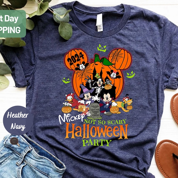 Mickey's Not-So-Scary Halloween Party Shirts, Mickey and Minnie Halloween Family Shirts, Disney Halloween Shirts