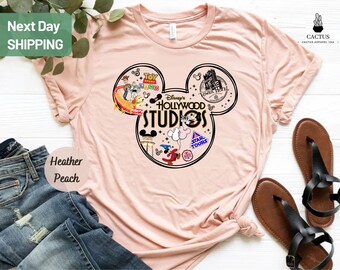 Mickey Mouse Disney Hollywood Studios, Mickey Head Disneyland Tee, Disney Family Shirt, Disneyland Tee, Disneyland Gift, Disneyland Galaxy