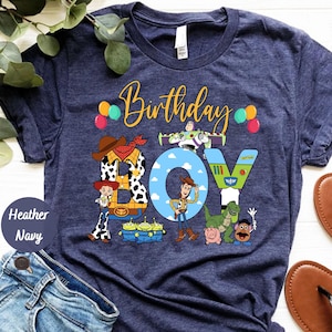 a birthday shirt with a cartoon character on it