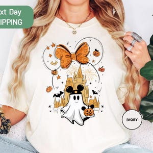 Comfort Colors Disney Watercolor Castle Shirt, Halloween Castle Shirt, Disney Halloween Shirt, Minnie Halloween Shirt, Disney Shirt