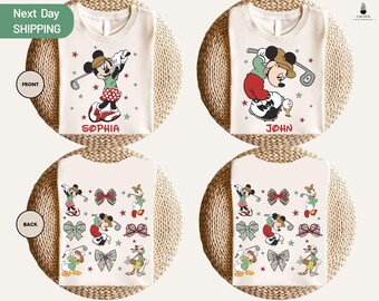 Disney Mickey and Friends Golf Shirt, Disney Golfing Coquette Bows Matching T-Shirt, Mickey Golf Shirt, Disneyland Sport Tee, WDW Trip Tee