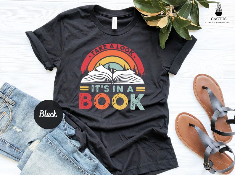 Take a Look It's in a Book Shirt Book Shirt Reading - Etsy