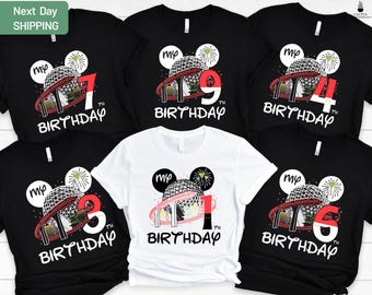 Custom Disney Mickey Birthday Shirt, Disneyland Birthday Family Shirt, Mickey Kids Birthday Shirt, Disneyworld Birthday Party Shirt