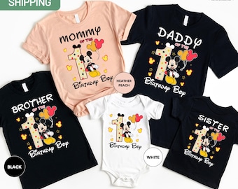 Mickey Birthday Family Shirt, Birthday Matching Family Shirt, Mickey Birthday Boy Shirt, Birthday Boy Family Shirt, Disney Family Shirt