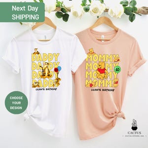 Personalized Winnie The Pooh Birthday Shirt, Family Matching Winnie The Pooh Shirts, Pooh Bear Birthday Family Shirt